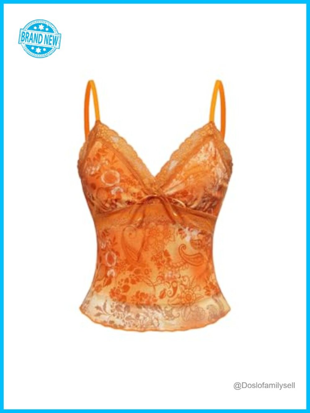 Women's Y2k Lace Cami Top Fairycore V Neck Spaghetti Strap Tank Top